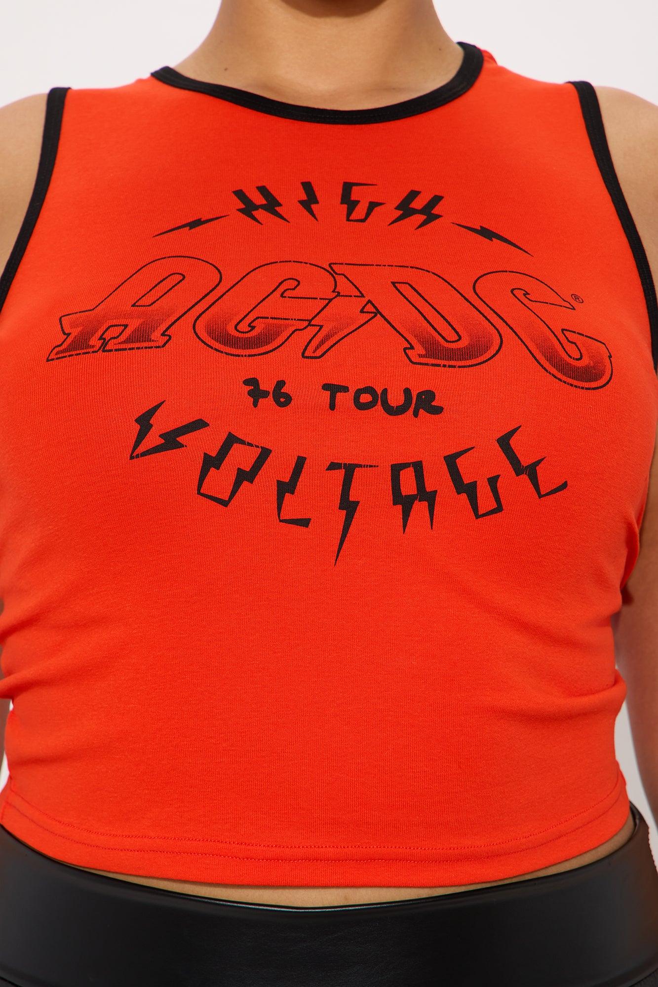 ACDC High Voltage Tank Top - Red Female Product Image