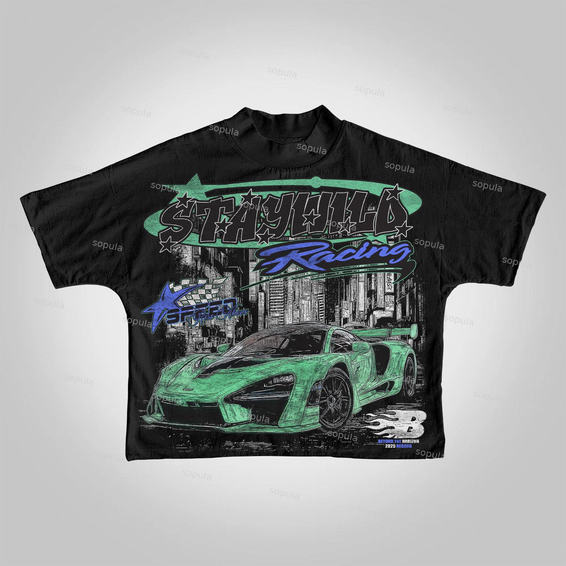 Sopula Y2K Fast Racing Make Vintage Part 2 Graphics Cropped T-Shirts Product Image