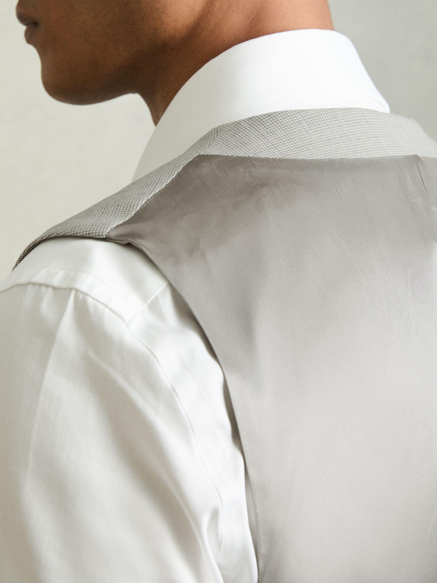 Puppytooth-Check Suit Waistcoat Wool-Blend in Grey Product Image