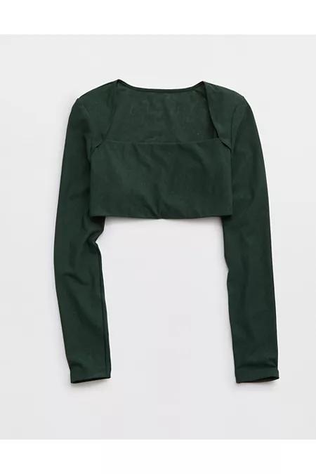 OFFLINE By Aerie Real Me Lace Long Sleeve Bra Top Women's Product Image