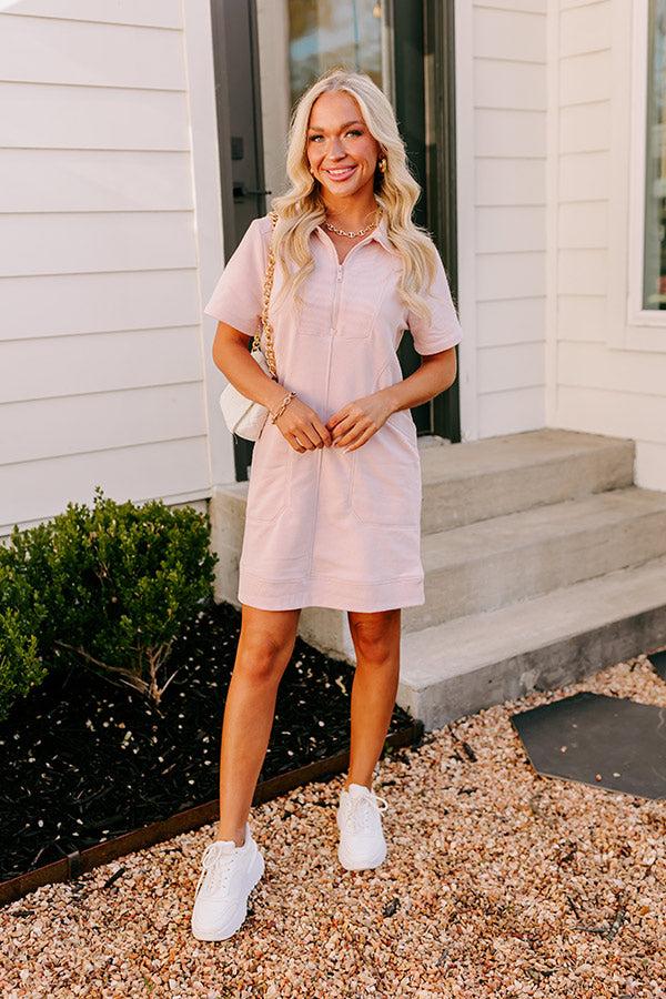 Casual Outing Mini Dress in Blush Product Image