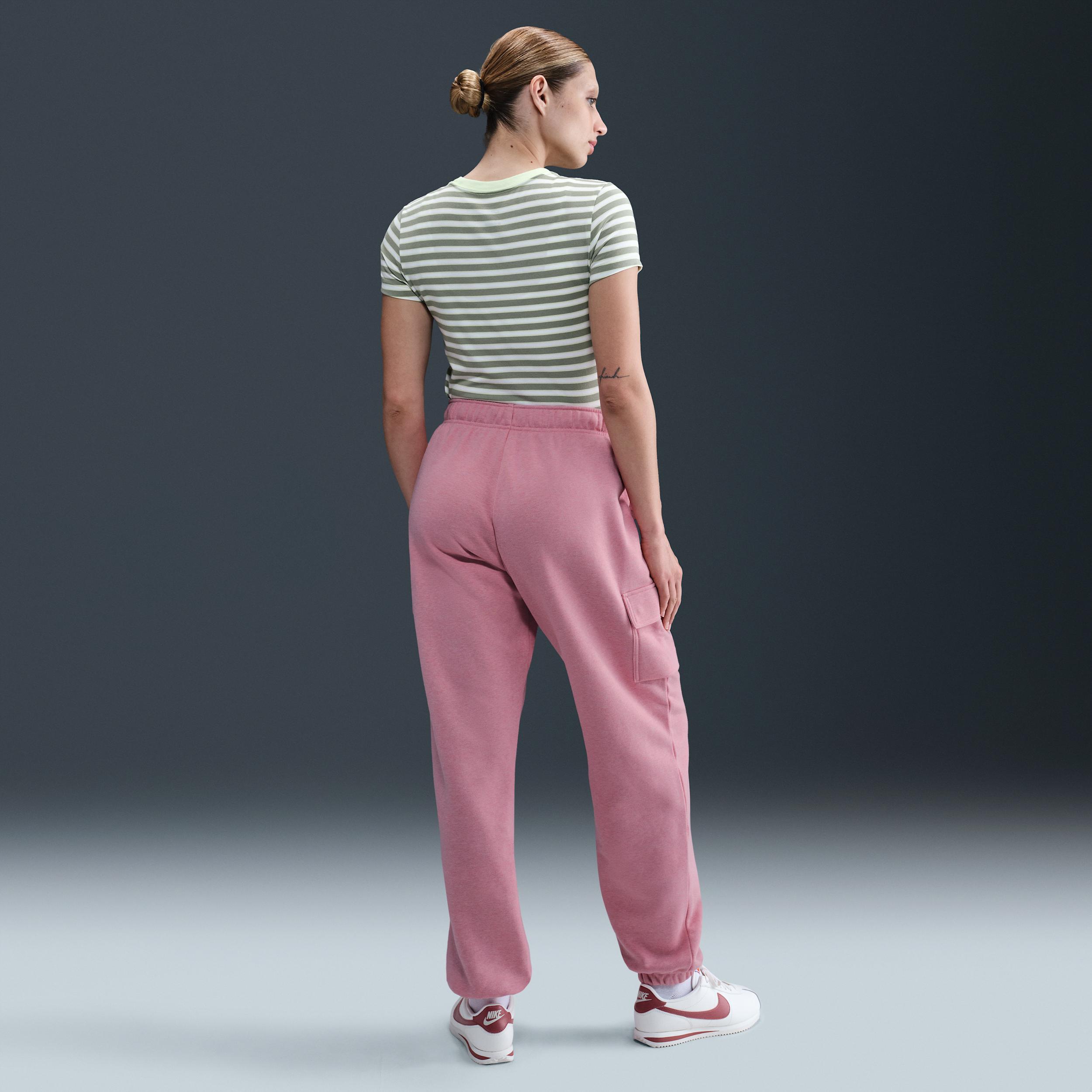 Women's Nike Sportswear Club Fleece Mid-Rise Oversized Cargo Sweatpants Product Image