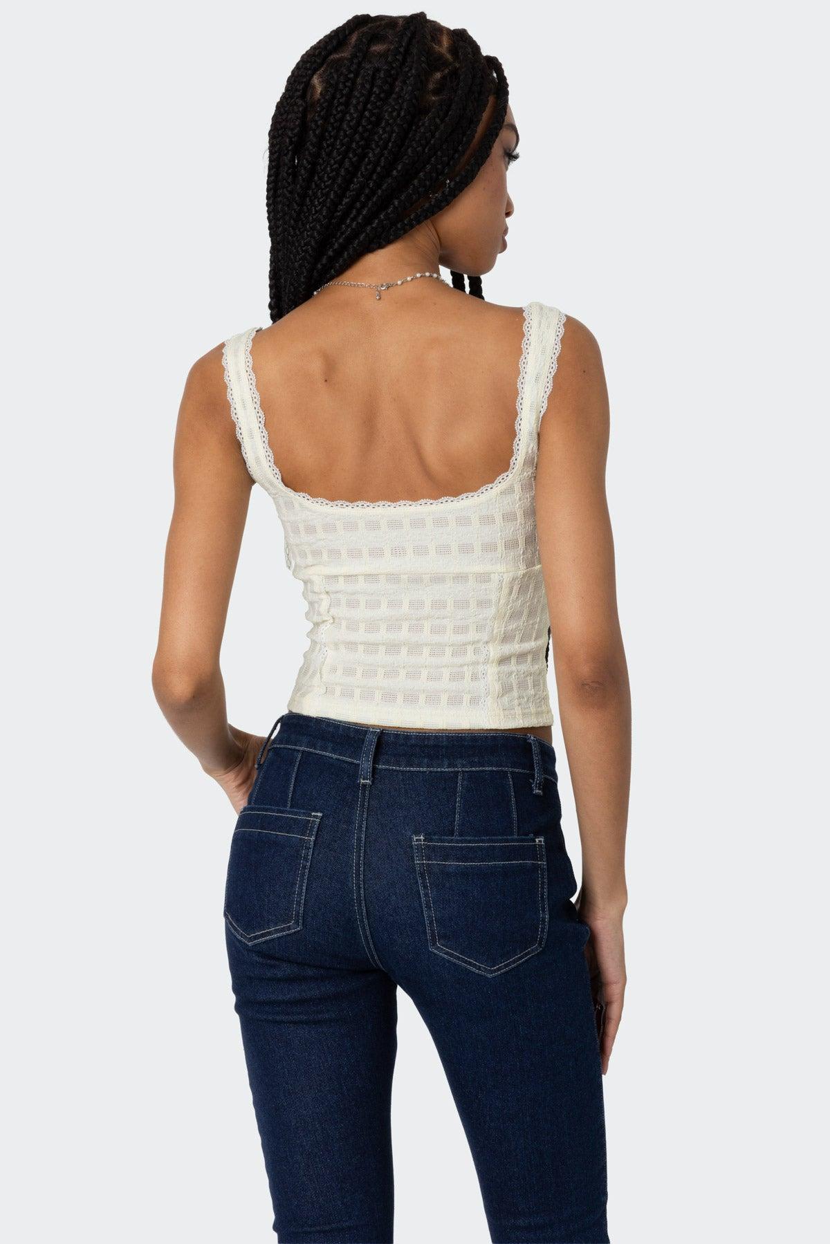 Textured Bustier Top Product Image