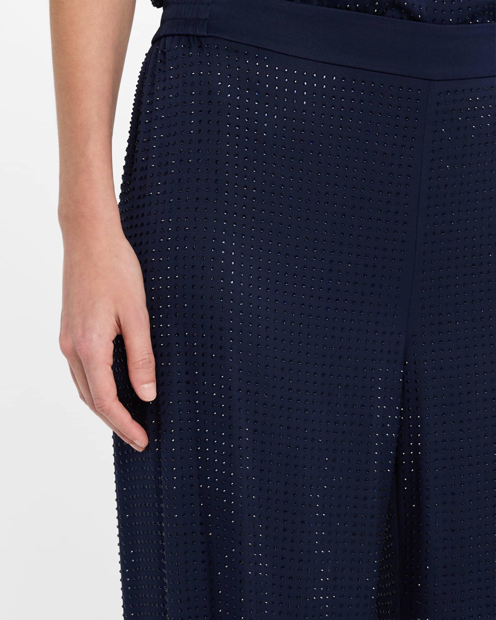 Wide-Leg Rhinestone Pants Product Image