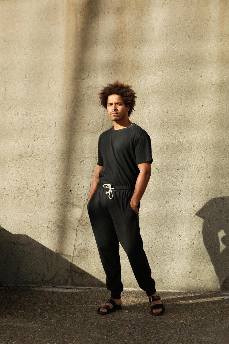 Men's Organic Jogger Pants in Black Product Image