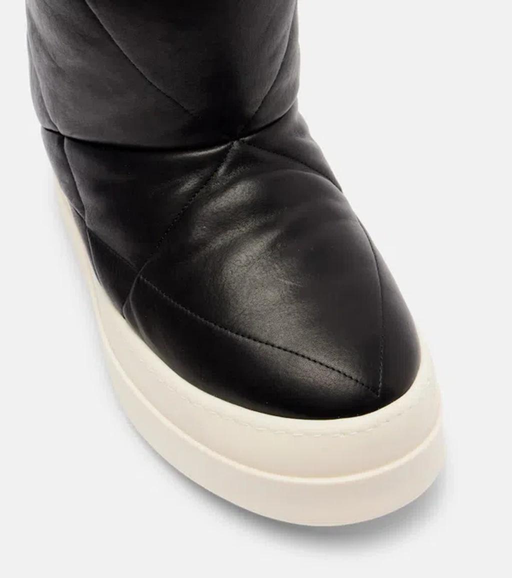 RICK OWENS Round Toe Ankle Boots With Contrast Sole In Black Product Image