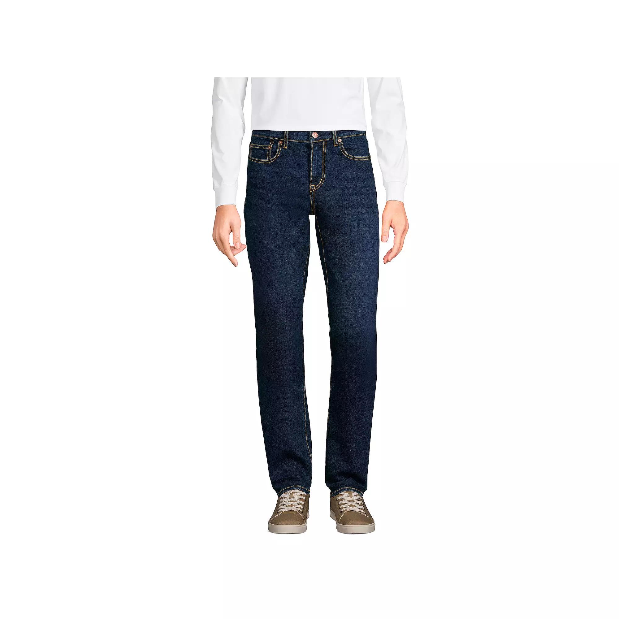 Men's Lands' End Recover Traditional Fit Denim Jeans,  Product Image