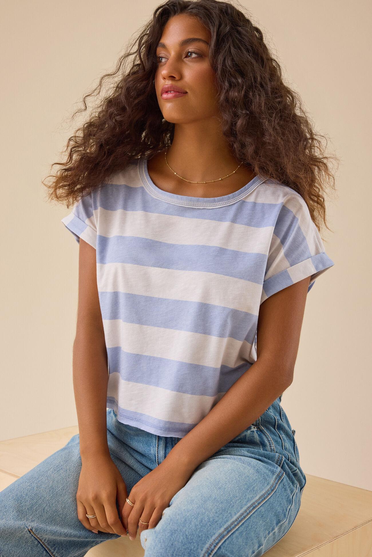 Demi Boxy Stripe Tee Product Image