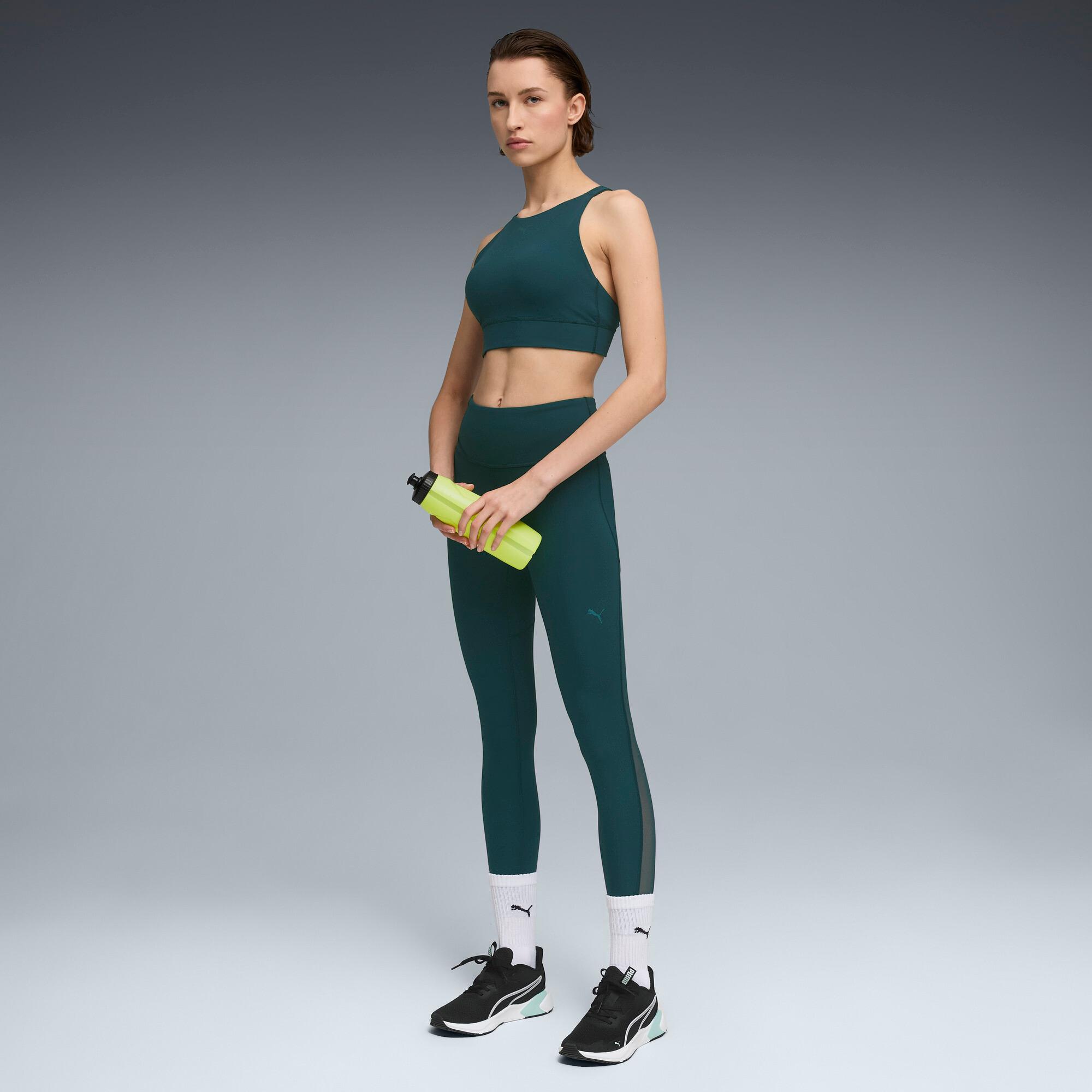 PUMA Shapeluxe High Neck Women's Moisture Wicking, Mid Impact Sports Bra Product Image