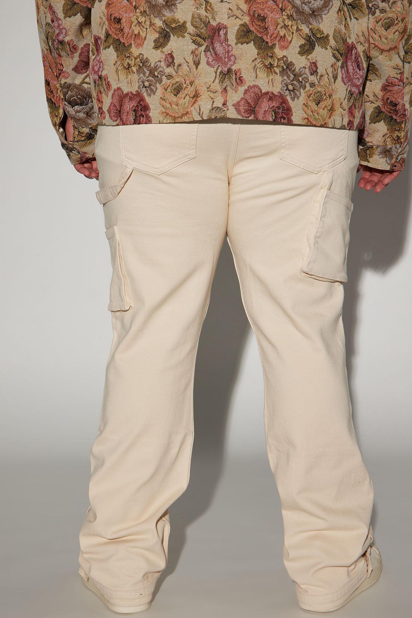 Indestructible Slim Flare Carpenter Pants - Cream Product Image