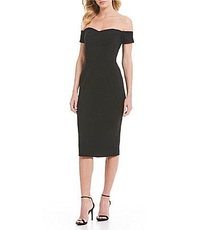 Dress the Population Bailey Off-the-Shoulder Sheath Dress Product Image