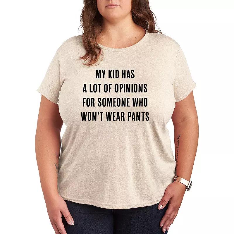 Plus Kids Has Opinions Graphic Tee, Womens Product Image