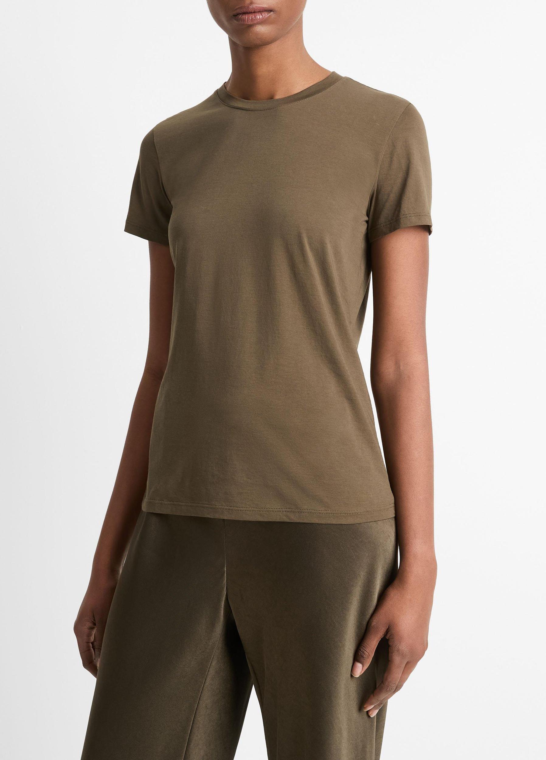 Essential Pima Cotton Crew Neck T-Shirt Product Image