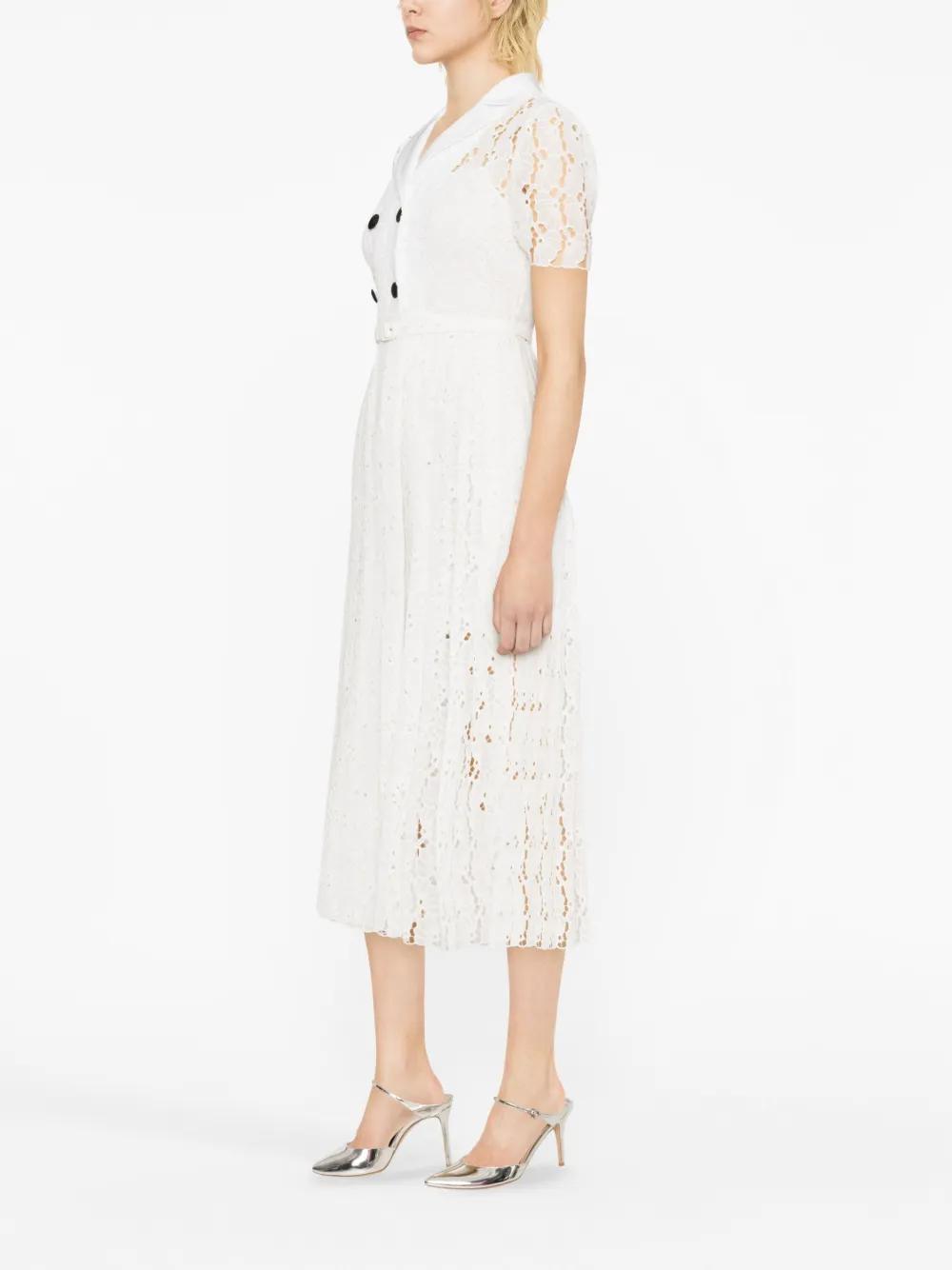 floral-lace double-breasted dress Product Image