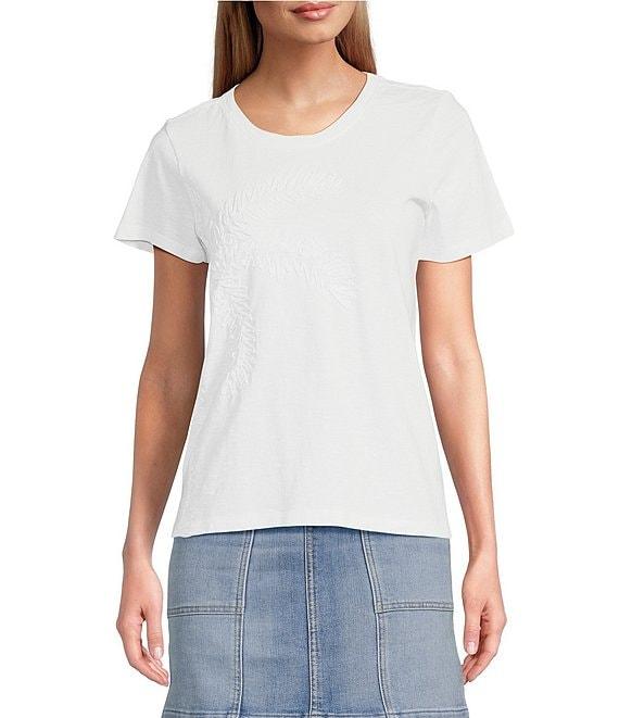 Tommy Bahama Slub Jersey Palm Tree Embroidered Round Neck Short Sleeve Tee Product Image