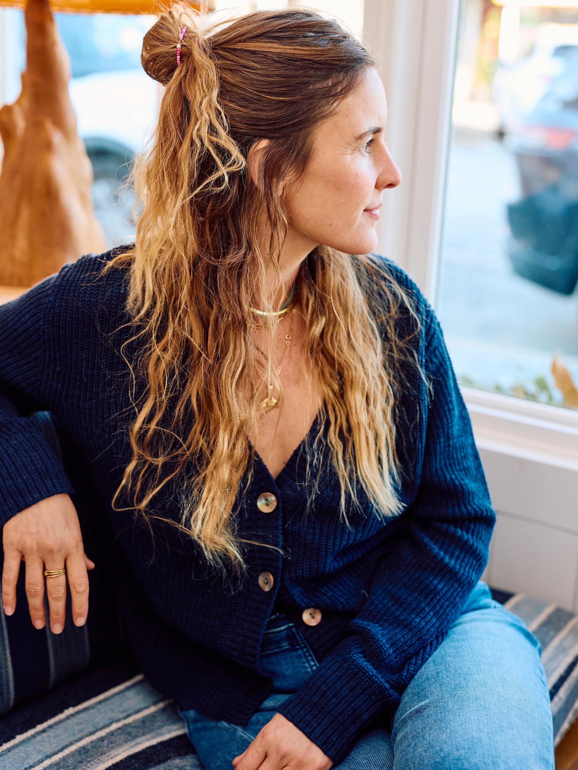 Miramar Linen Cardigan - Navy Blazer Female Product Image