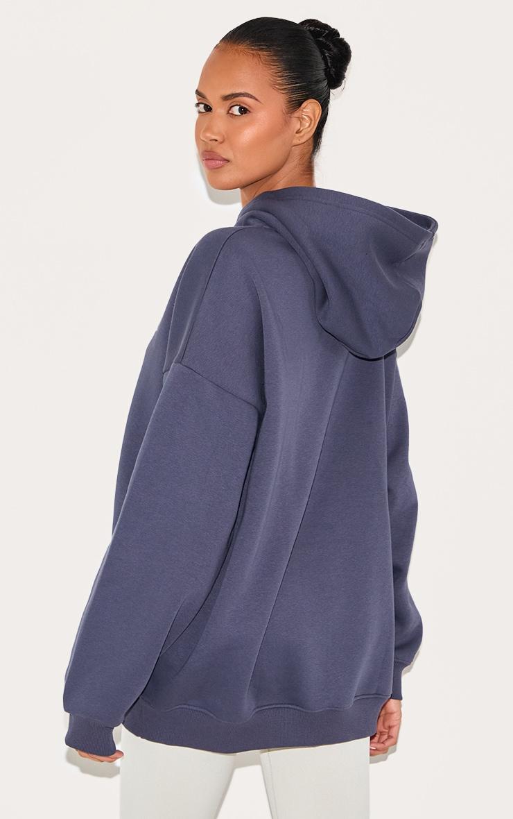 PRETTYLITTLETHING Midnight Blue Oversized Hoodie Product Image