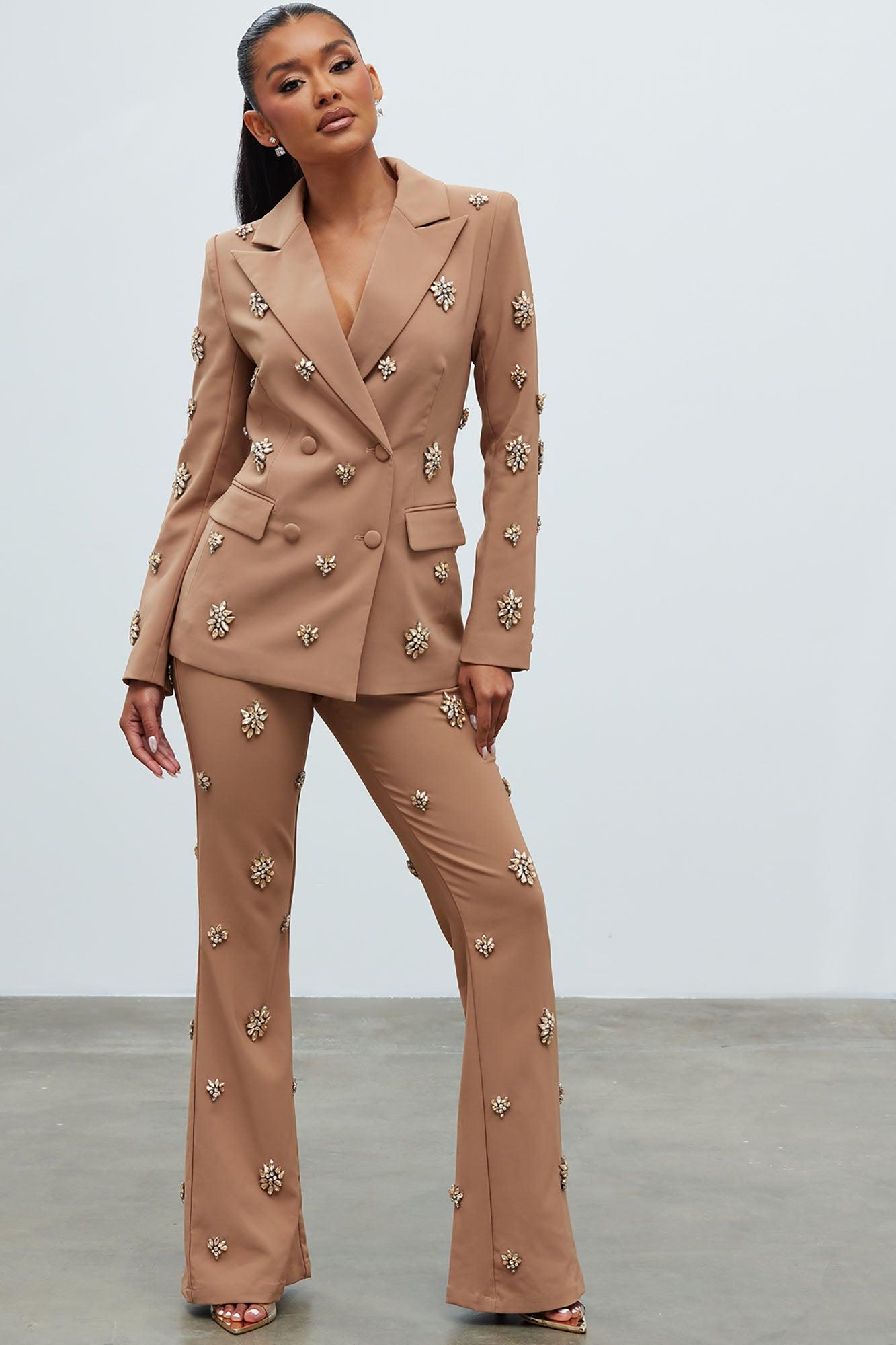 Verona Embellished Jacket - Mocha Product Image