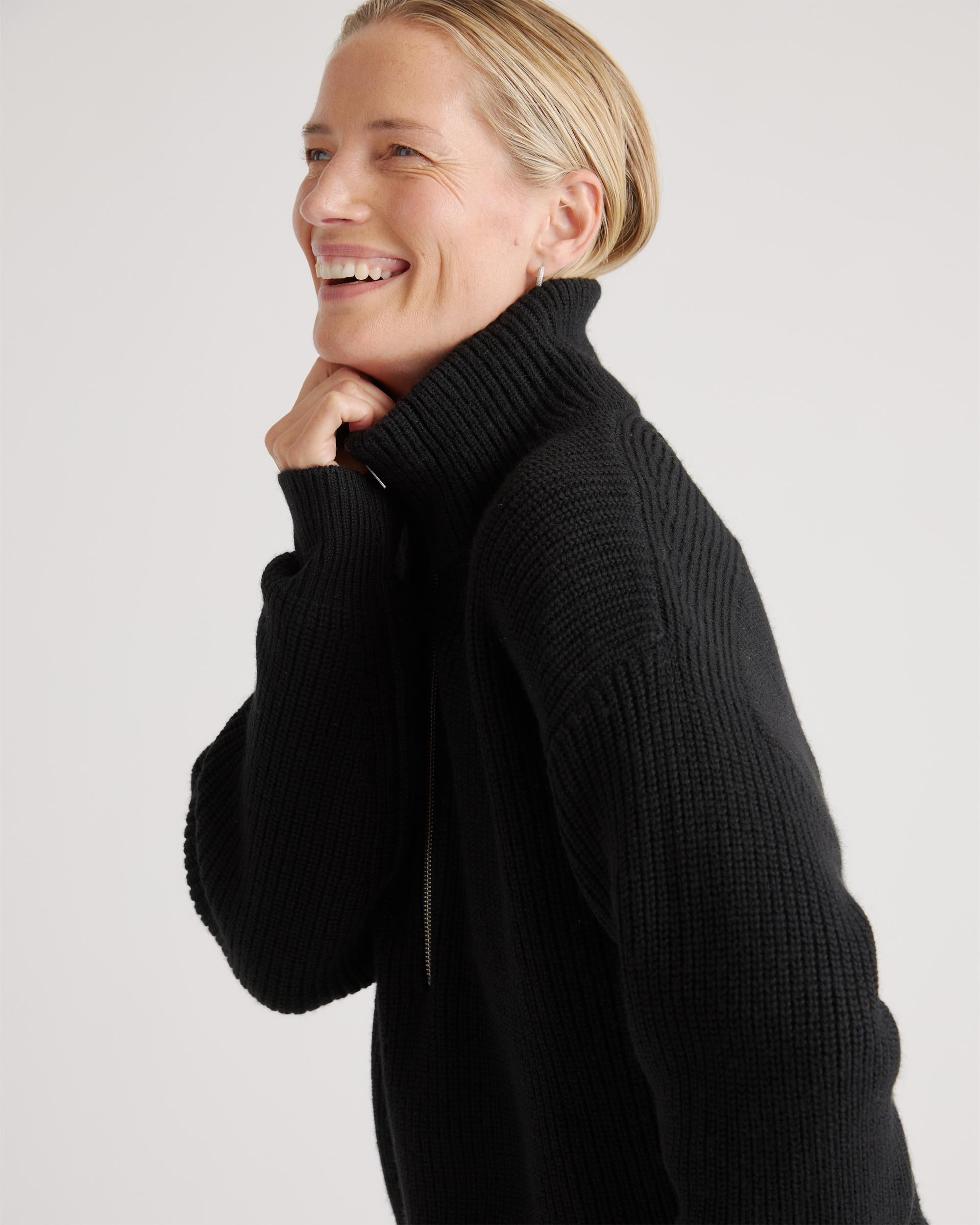 Quince | Women's Australian Merino Wool Half Zip Sweater Product Image