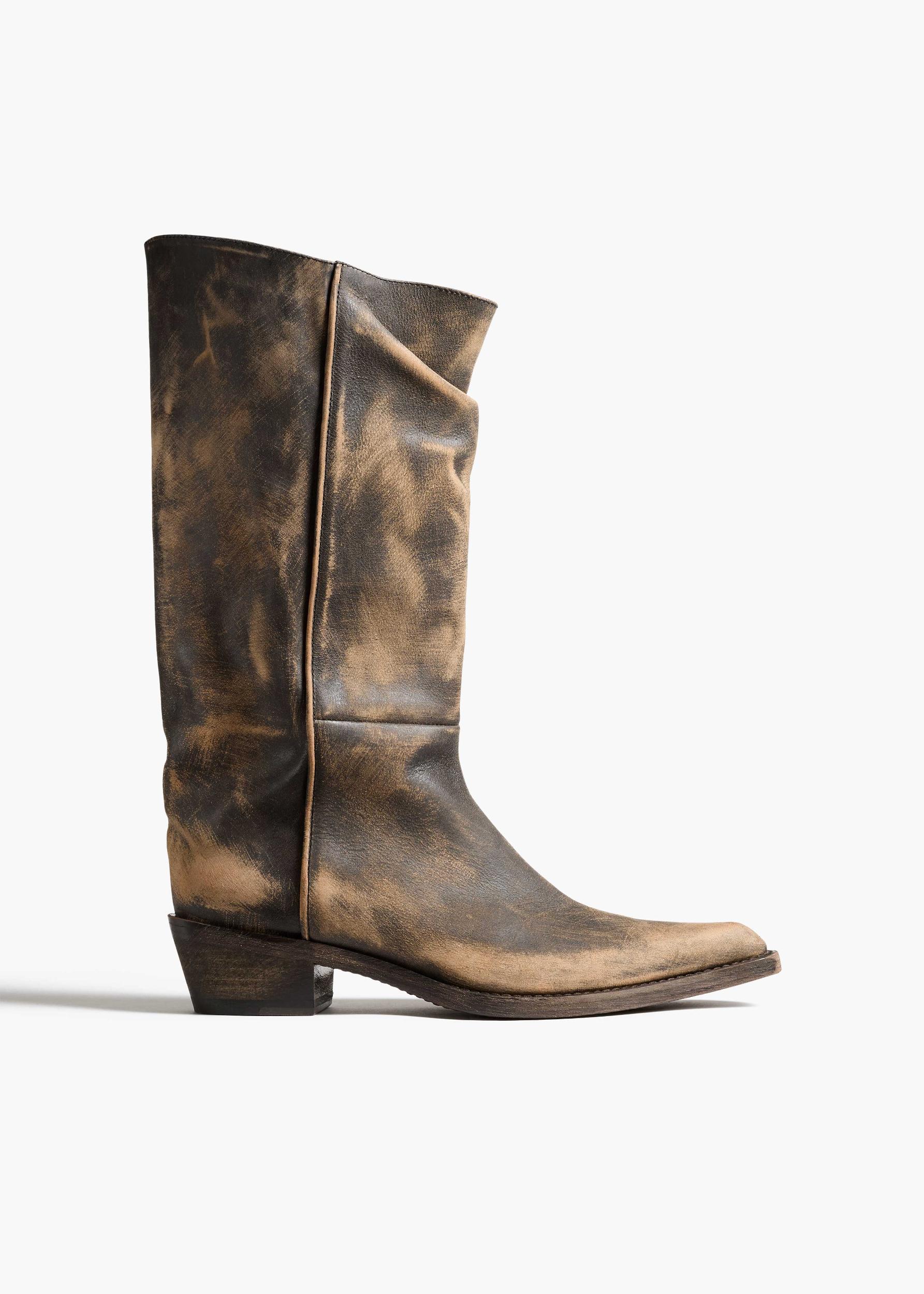 Clive Boot in Vintage Black Leather Product Image