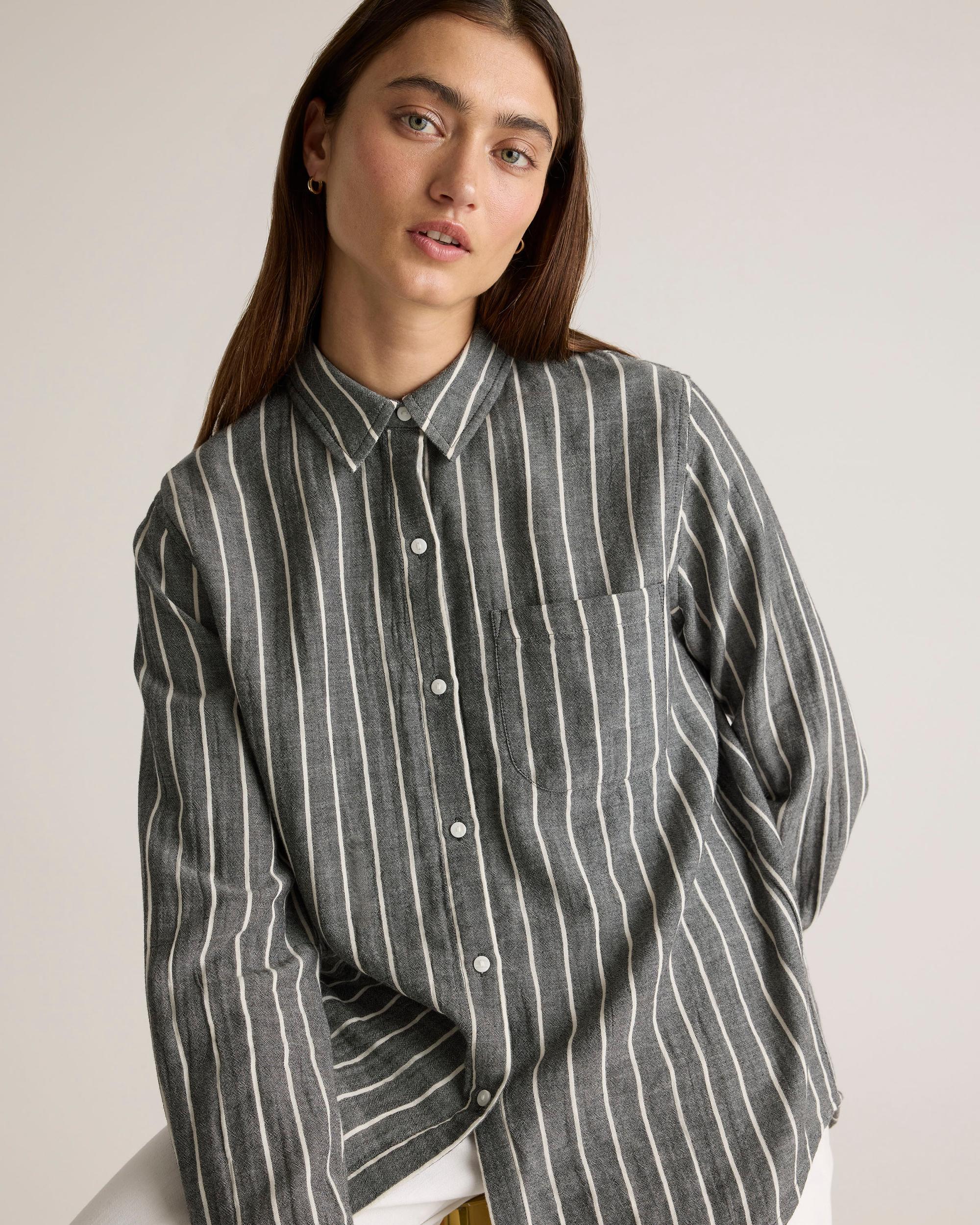 Quince | Women's Gauze Long Sleeve Shirt Organic Cotton Product Image