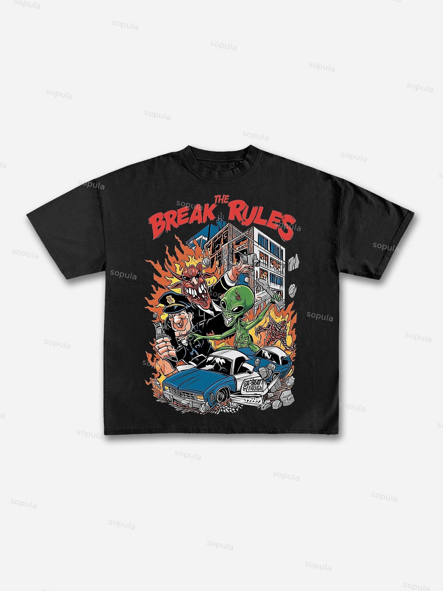 Glorybound Electroplated Coated Statue Of Liberty Vintage Graphic Cotton T-shirt Product Image