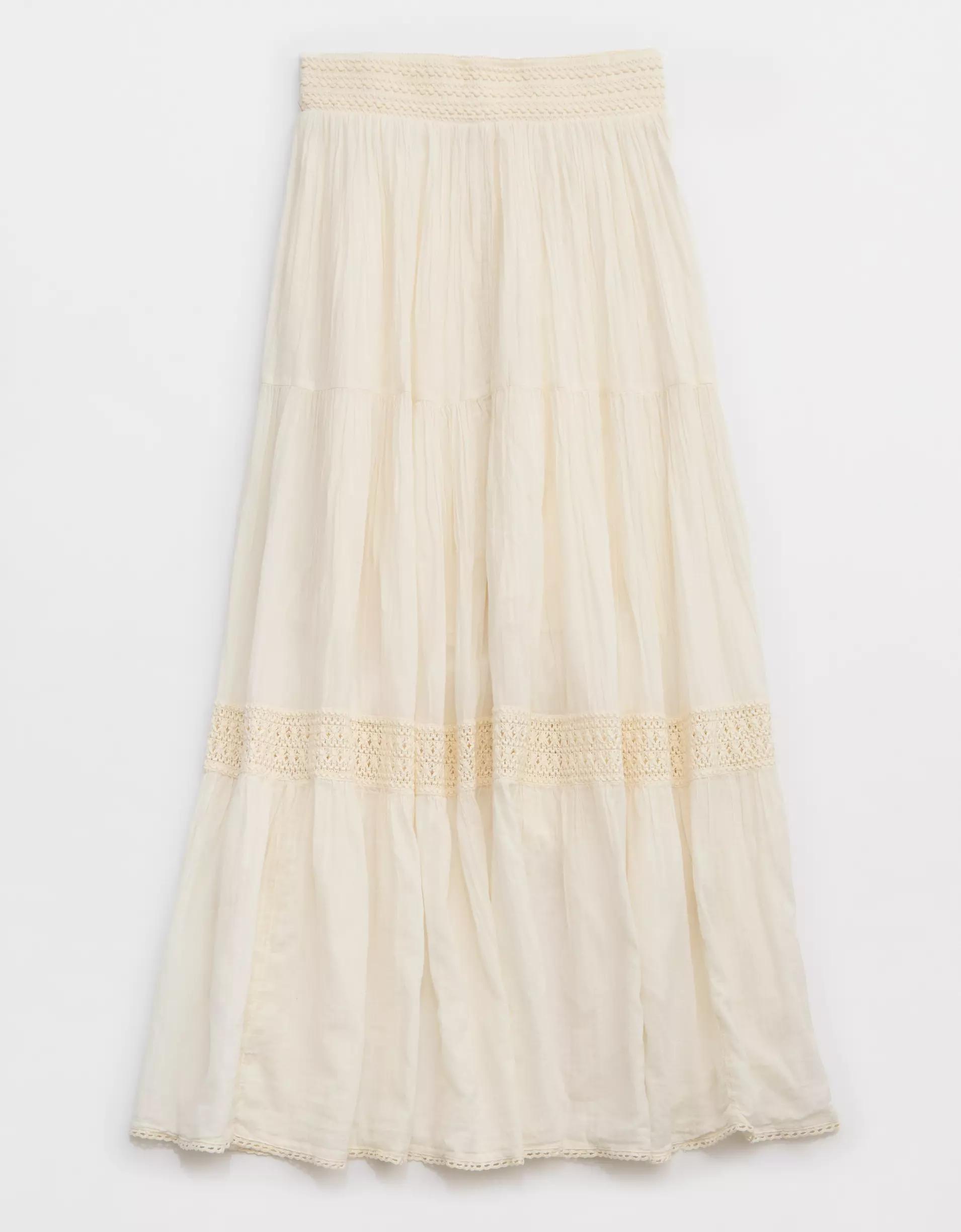 Aerie Crochet The Day Maxi Skirt Product Image