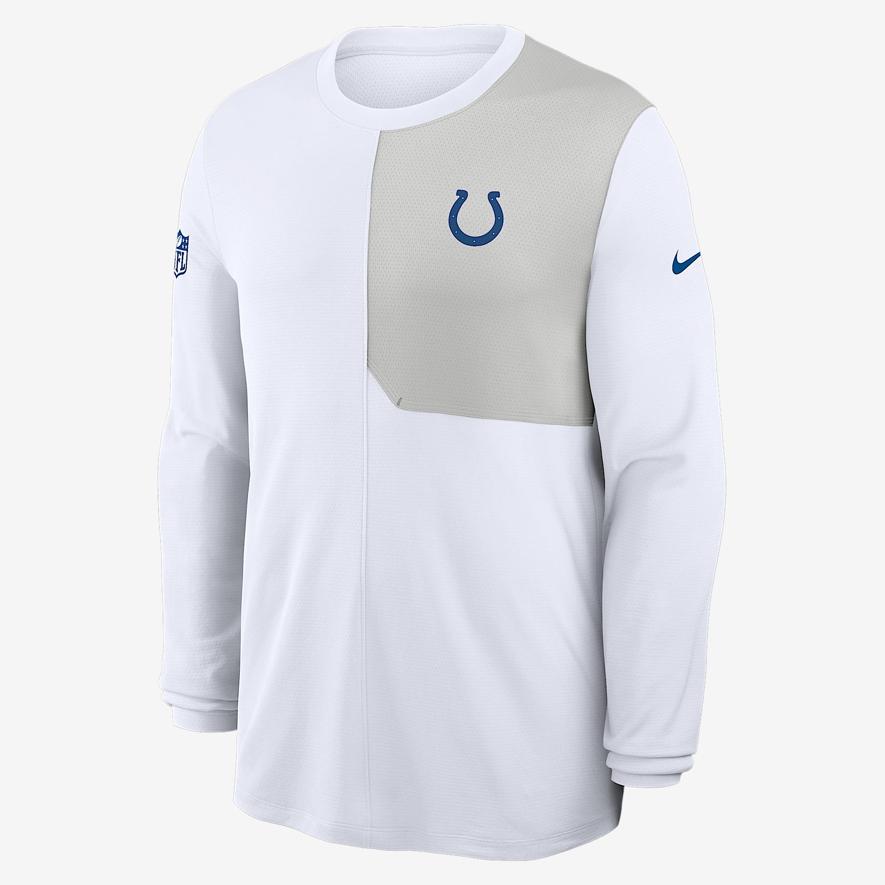 Indianapolis Colts Sideline Coach Nike Mens Dri-FIT NFL Long-Sleeve Top | 03B10CEB98-81D Product Image