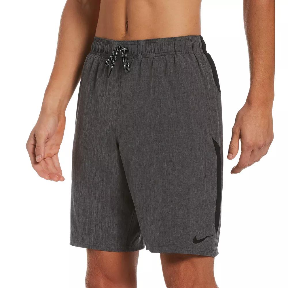 Mens Nike 9 Core Contend Swim Trunks Grey Grey Product Image