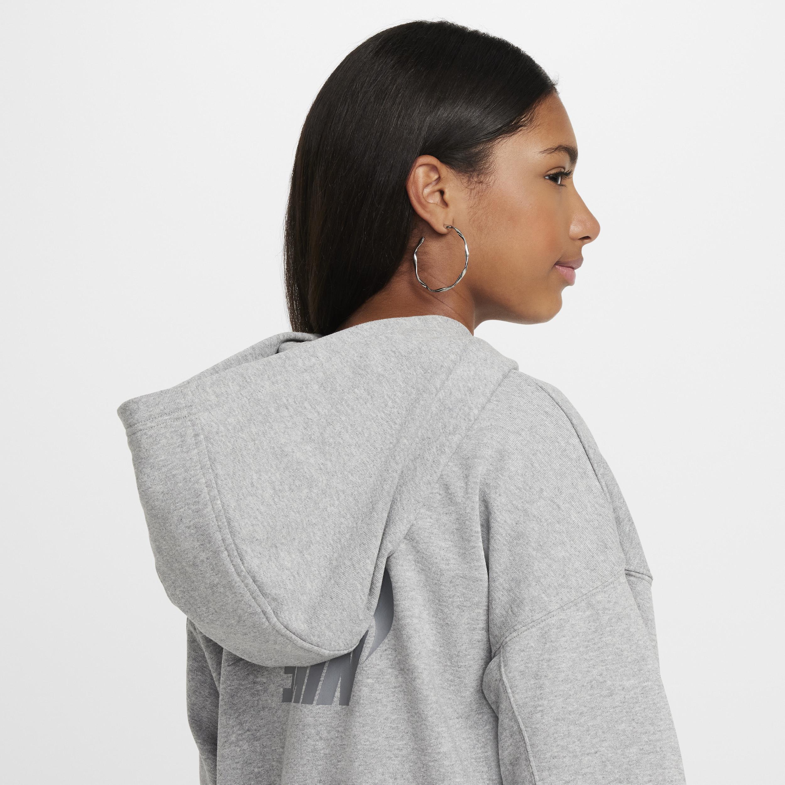 Unisex Nike Sportswear Girls' Dri-FIT Oversized Fleece Hoodie Product Image