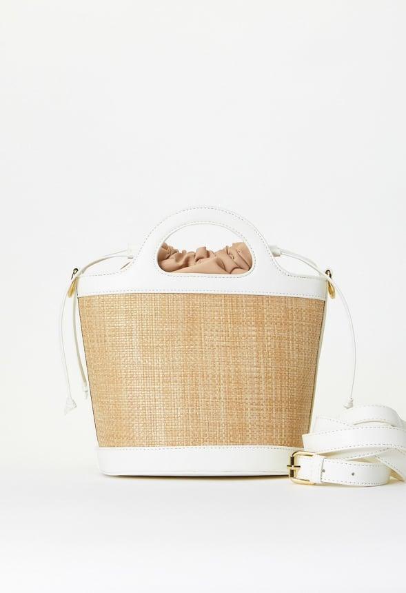 Raffia Bucket Bag With Handle Product Image
