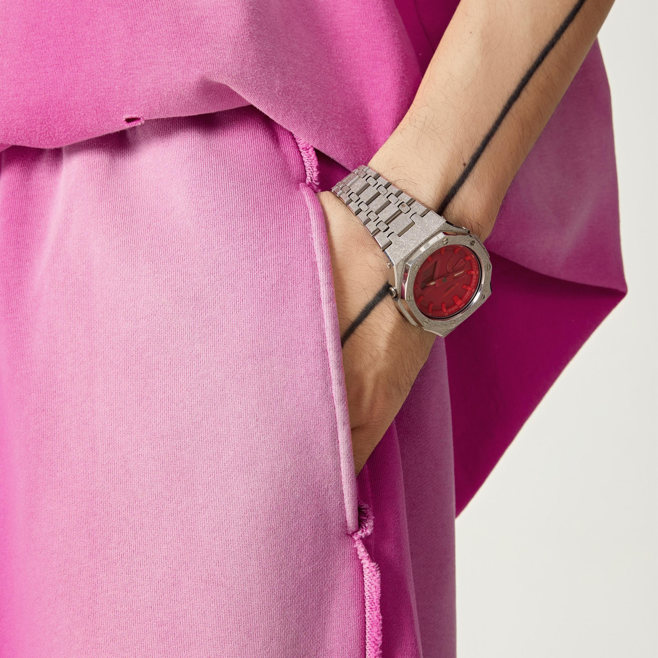 Vintage Washed Ragged-hem Wide-leg Sweatpants Product Image