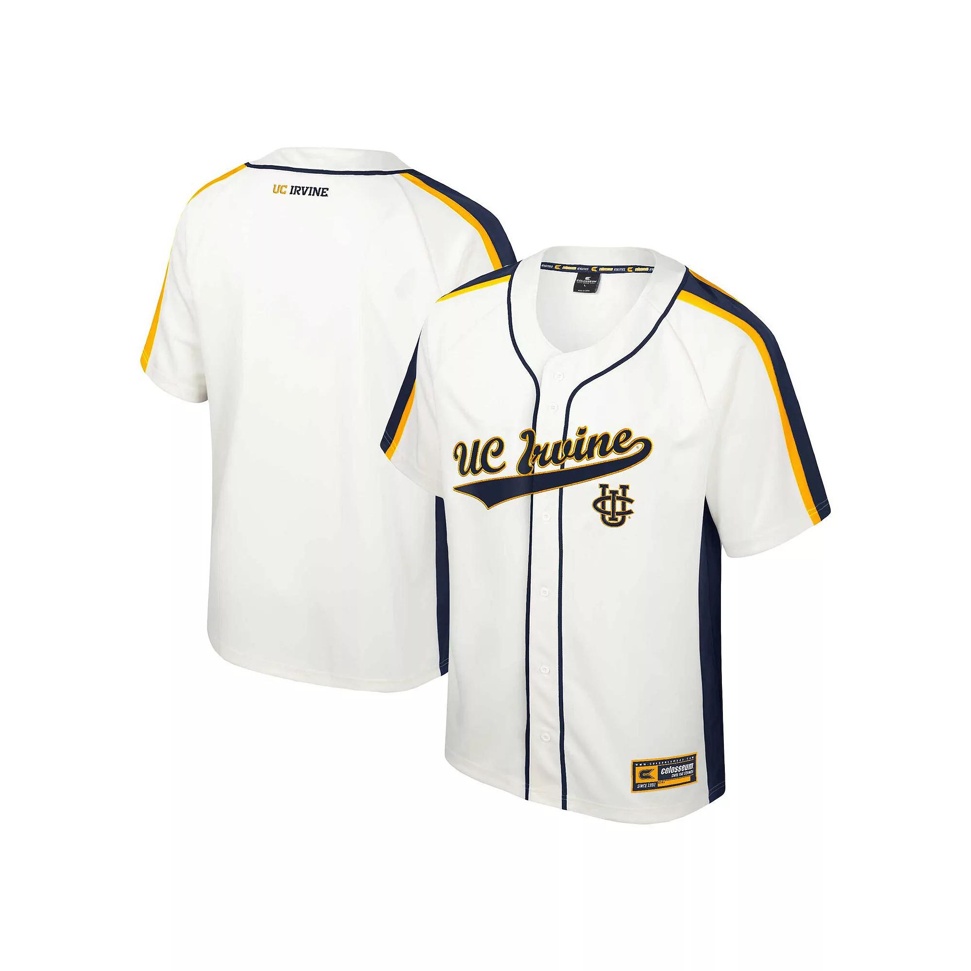 Men's Colosseum Cream UC Irvine Anteaters Ruth Button-Up Baseball Jersey, Size: XL, Uci Beige Product Image