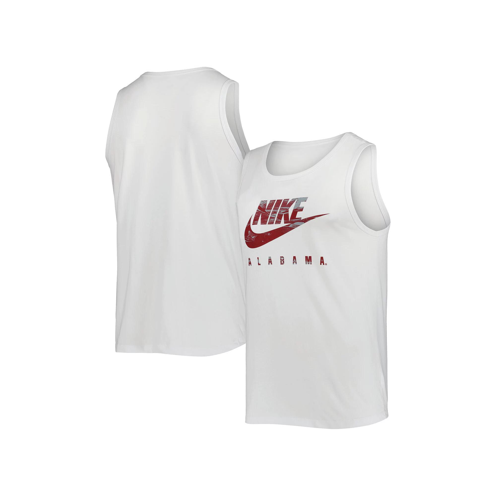 Men's Nike White Alabama Crimson Tide Spring Break Futura Performance Tank Top, Size: Large Product Image