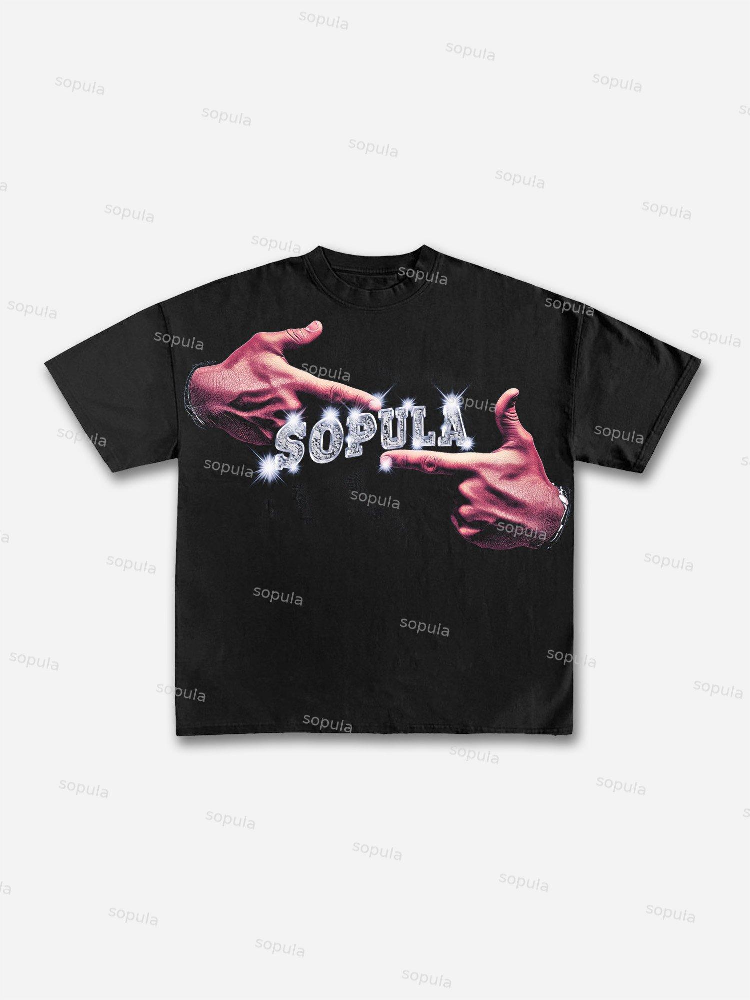 American Vintage Car Graphic Cotton T-shirt Product Image