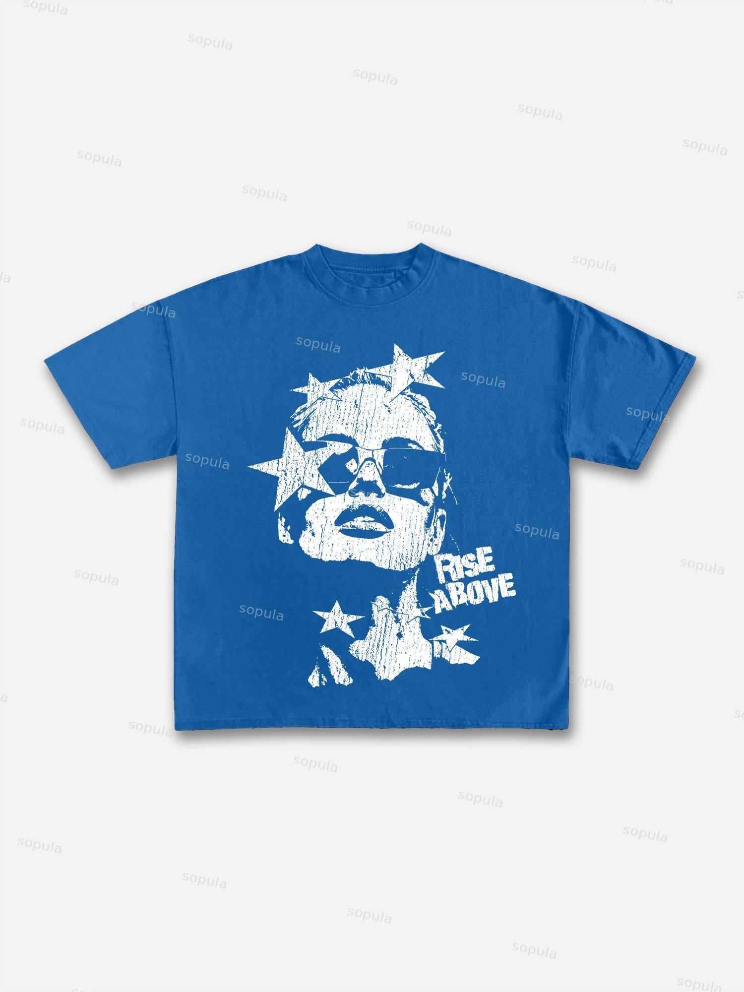 I Am Allergic To People Fun Portrait Print Cotton T-shirt Product Image