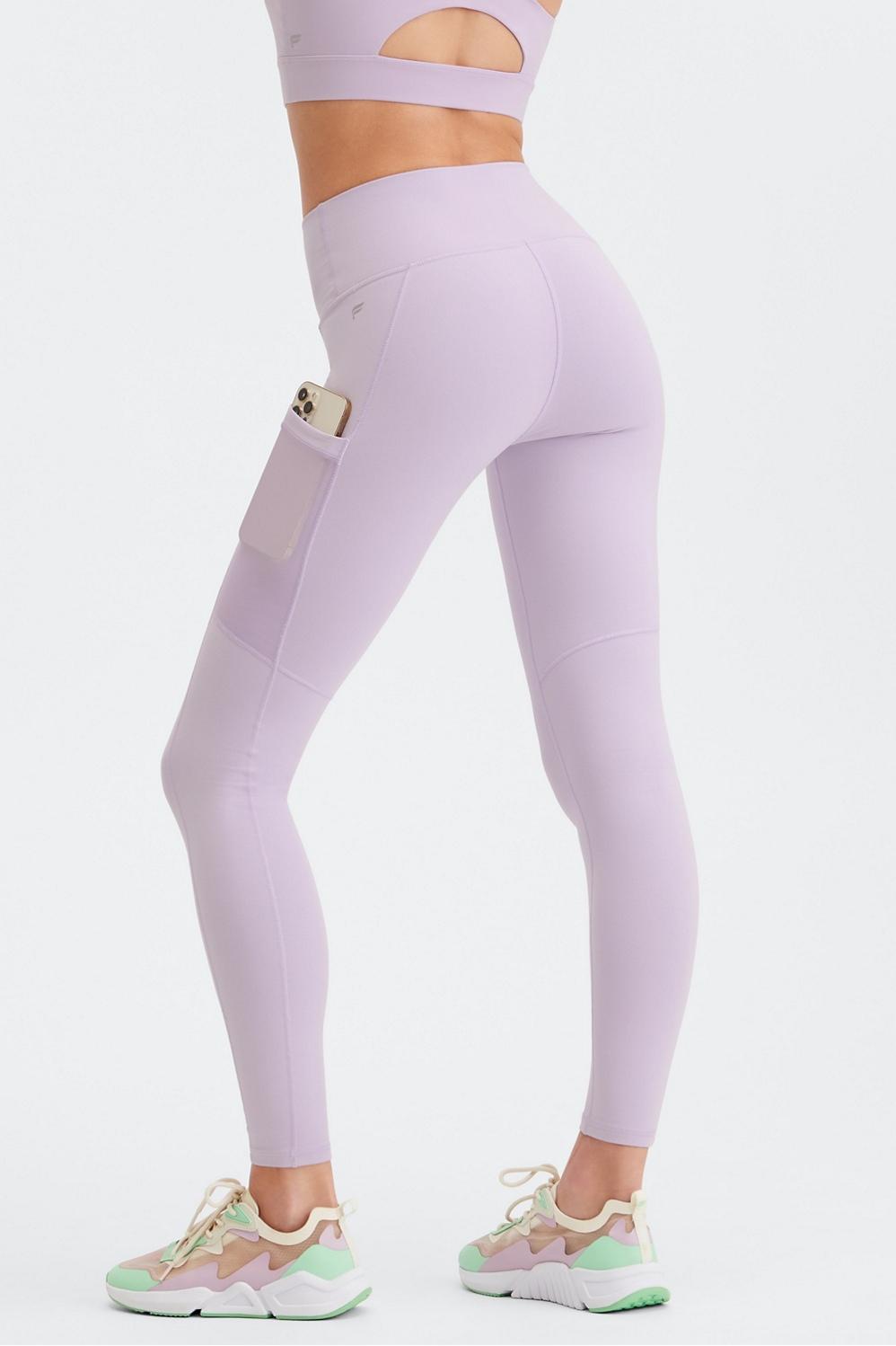 Fabletics On-The-Go High-Waisted Legging Womens purple plus Size 4X Product Image