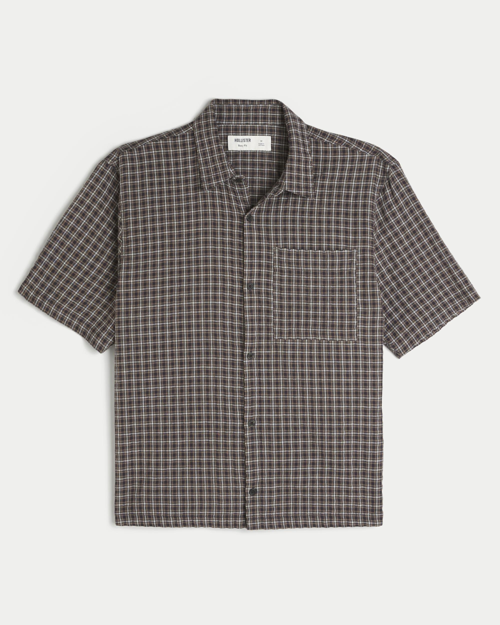 Boxy Short-Sleeve Pocket Shirt Product Image