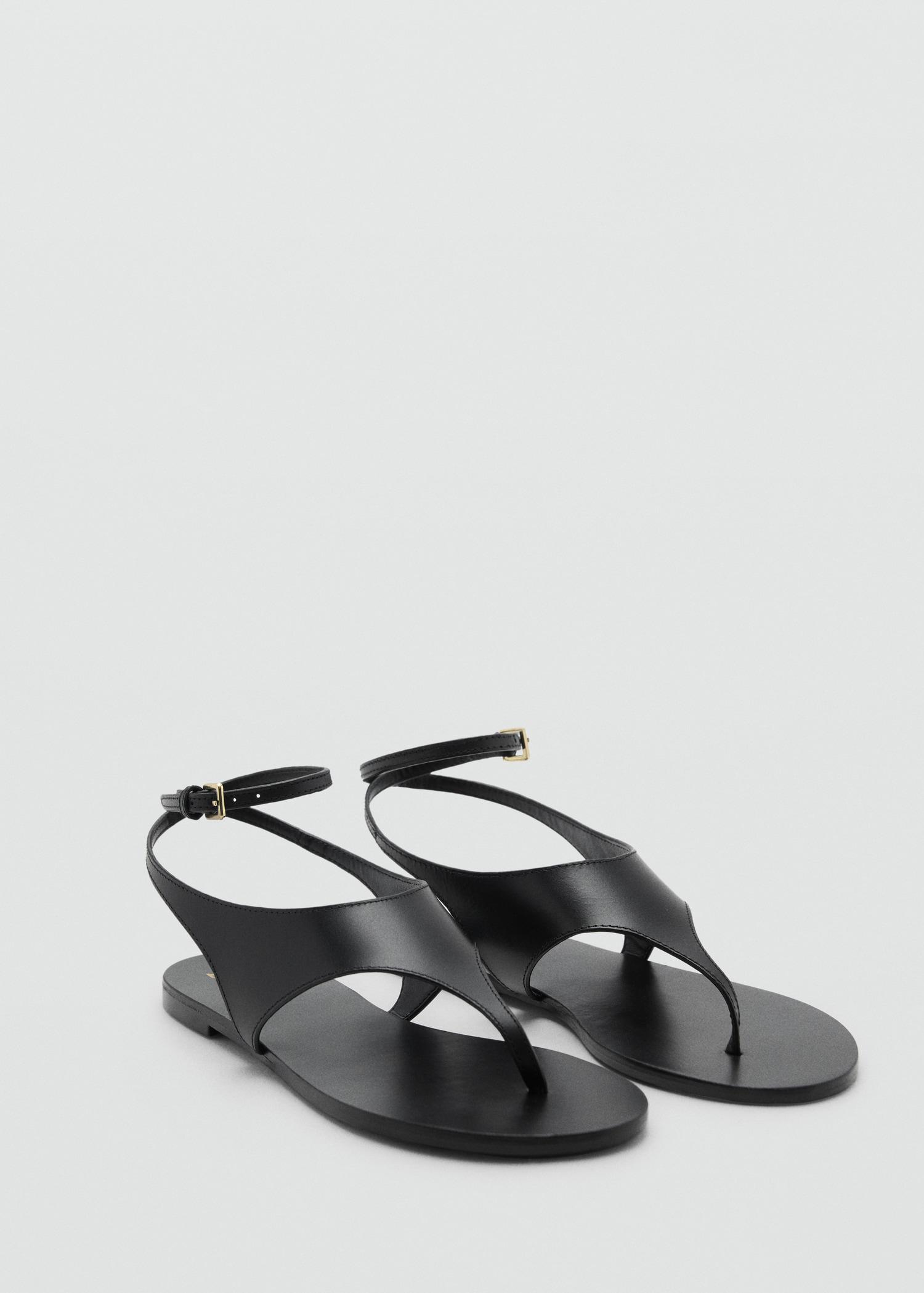 Leather straps sandals - Women | MANGO USA Product Image