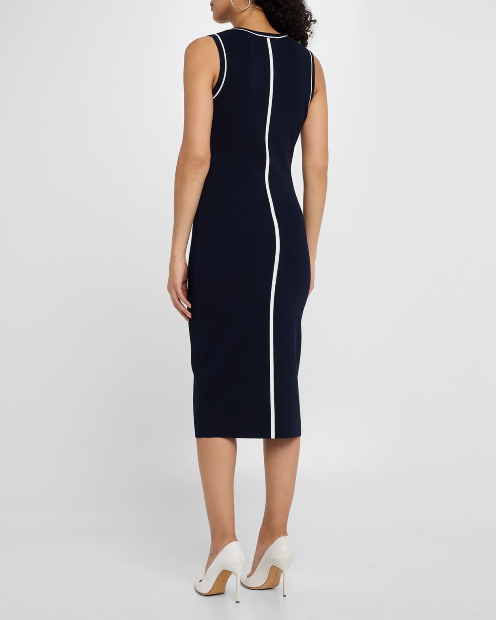 The Adrianna Contrast-Stripe Midi Sweater Dress Product Image