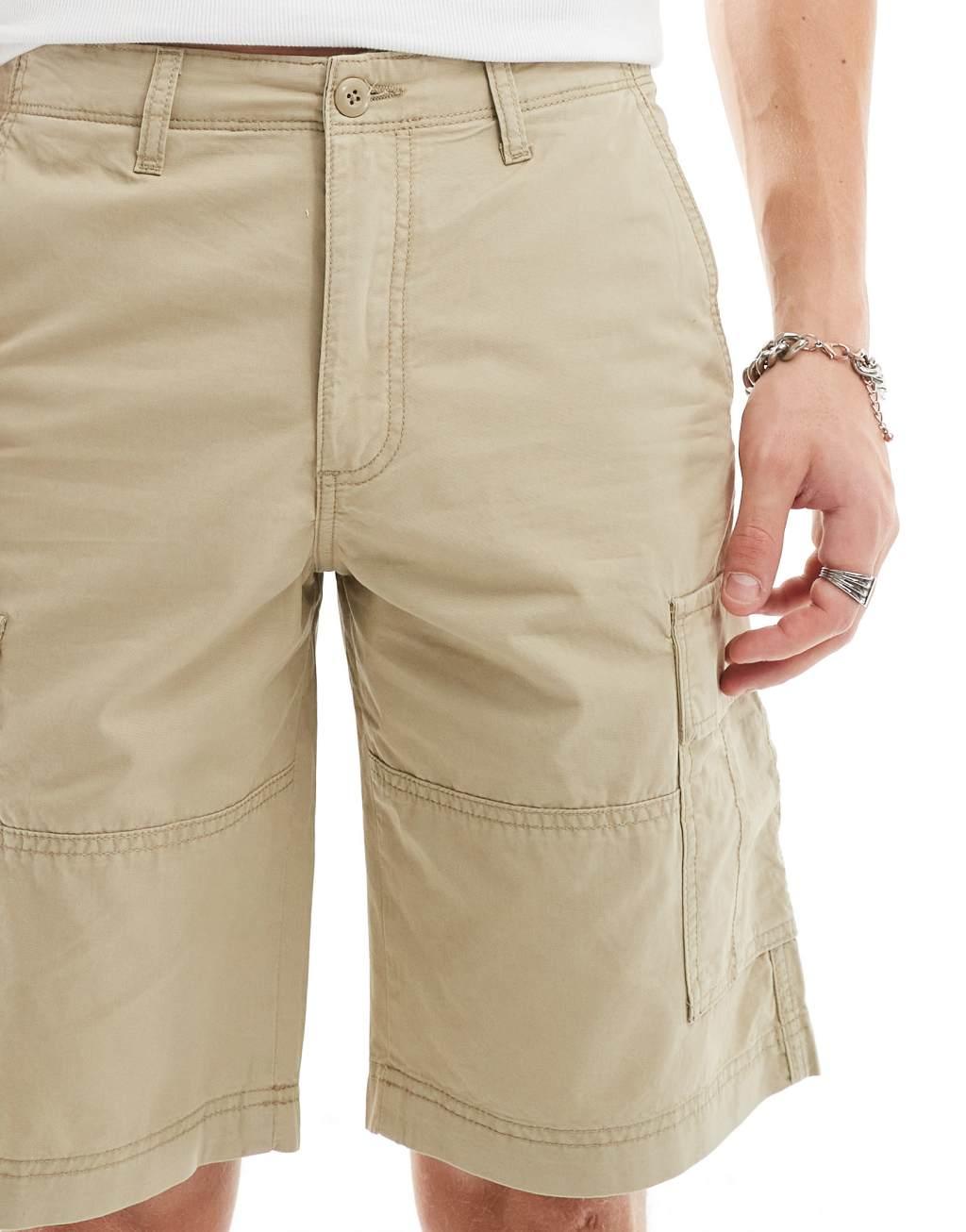 Jack & Jones cargo shorts in beige Product Image