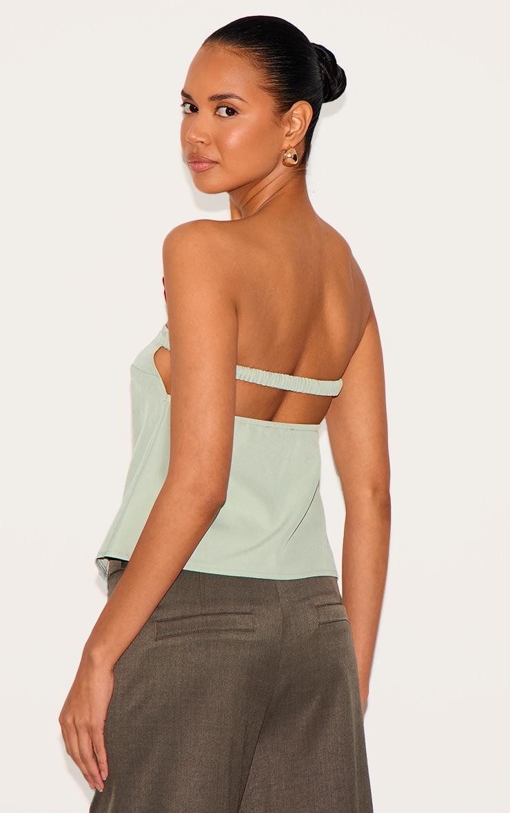 Sage Boxy Woven Bandeau Product Image