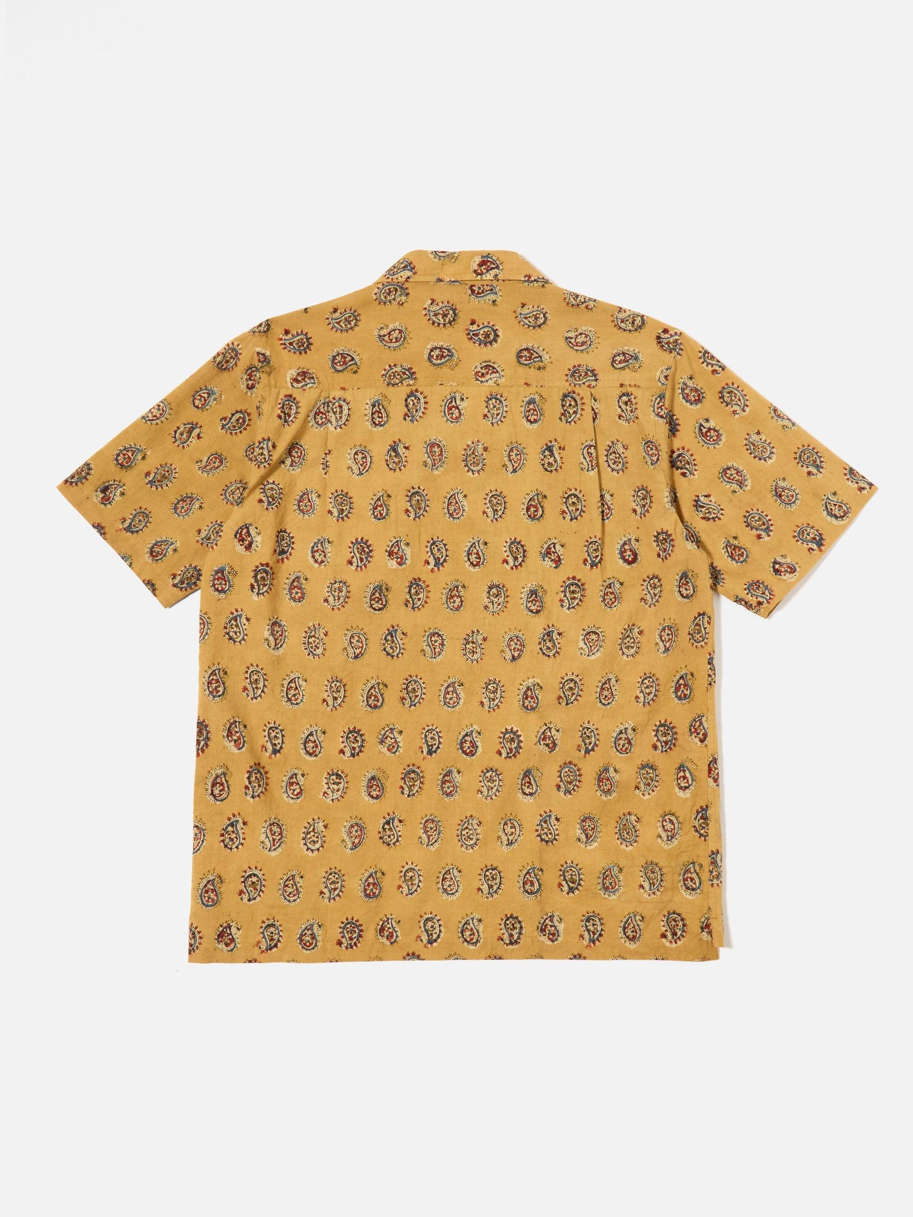 Universal Works Camp Shirt in Camel Kalamkari II Print Product Image