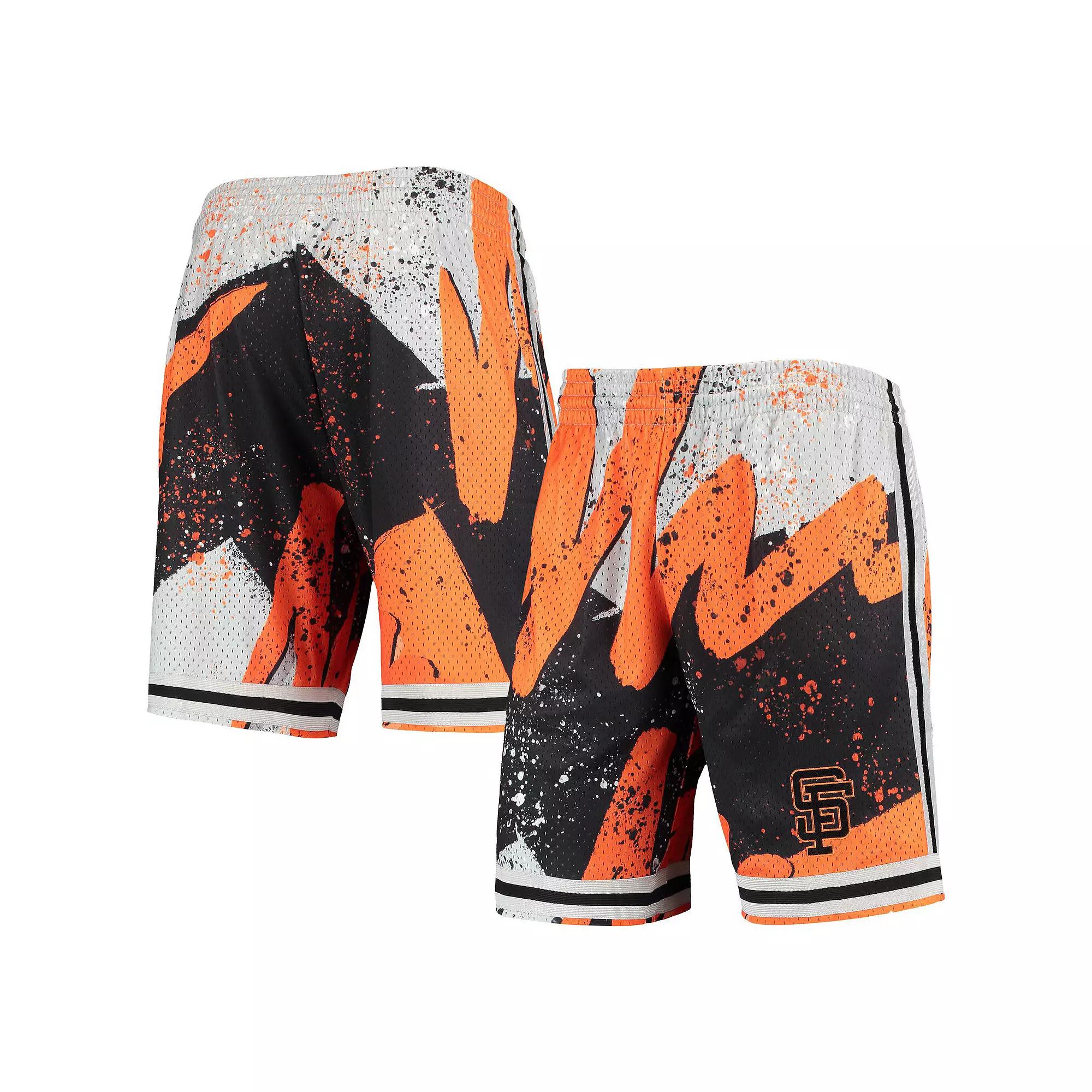Men's Mitchell & Ness Black San Francisco Giants Hyper Hoops Shorts, Size: XL Product Image