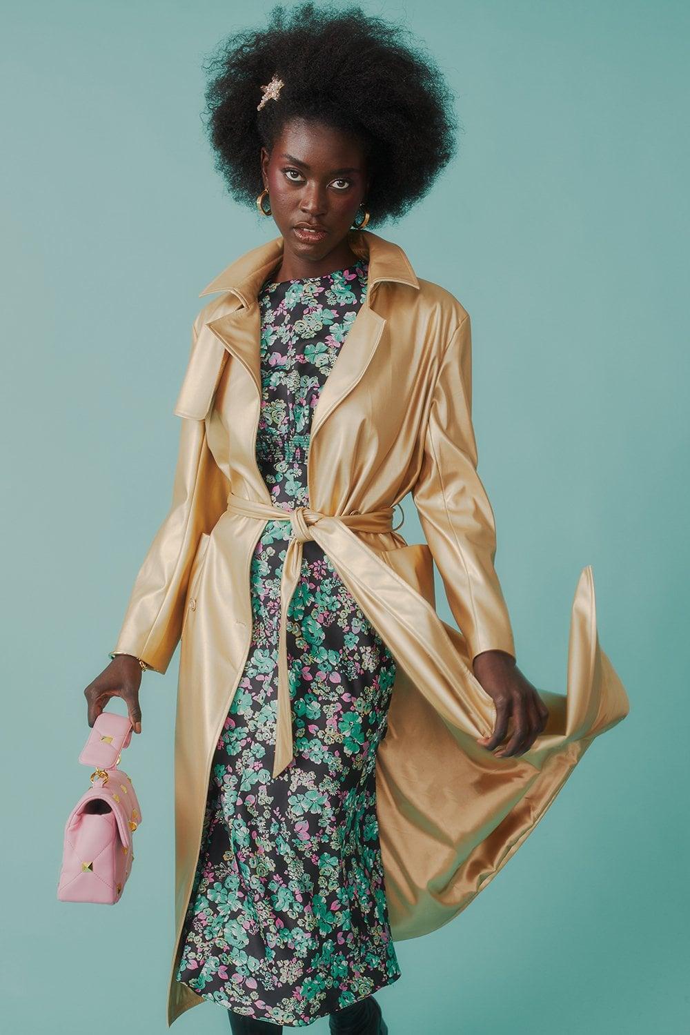 Mongolian Fur Trench Coat Product Image