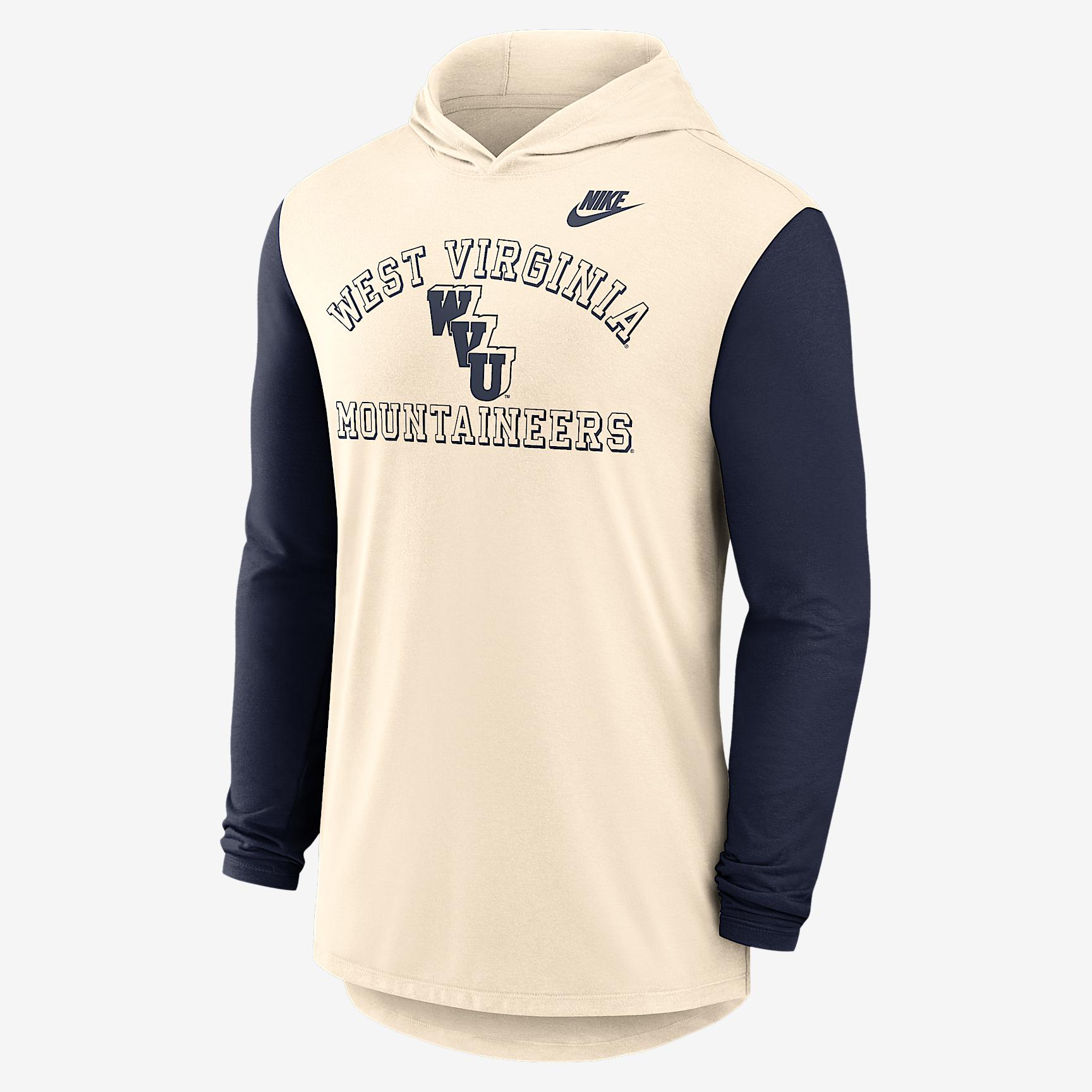 West Virginia Legacy Nike Men's Dri-FIT College Long-Sleeve Hooded T-Shirt Product Image