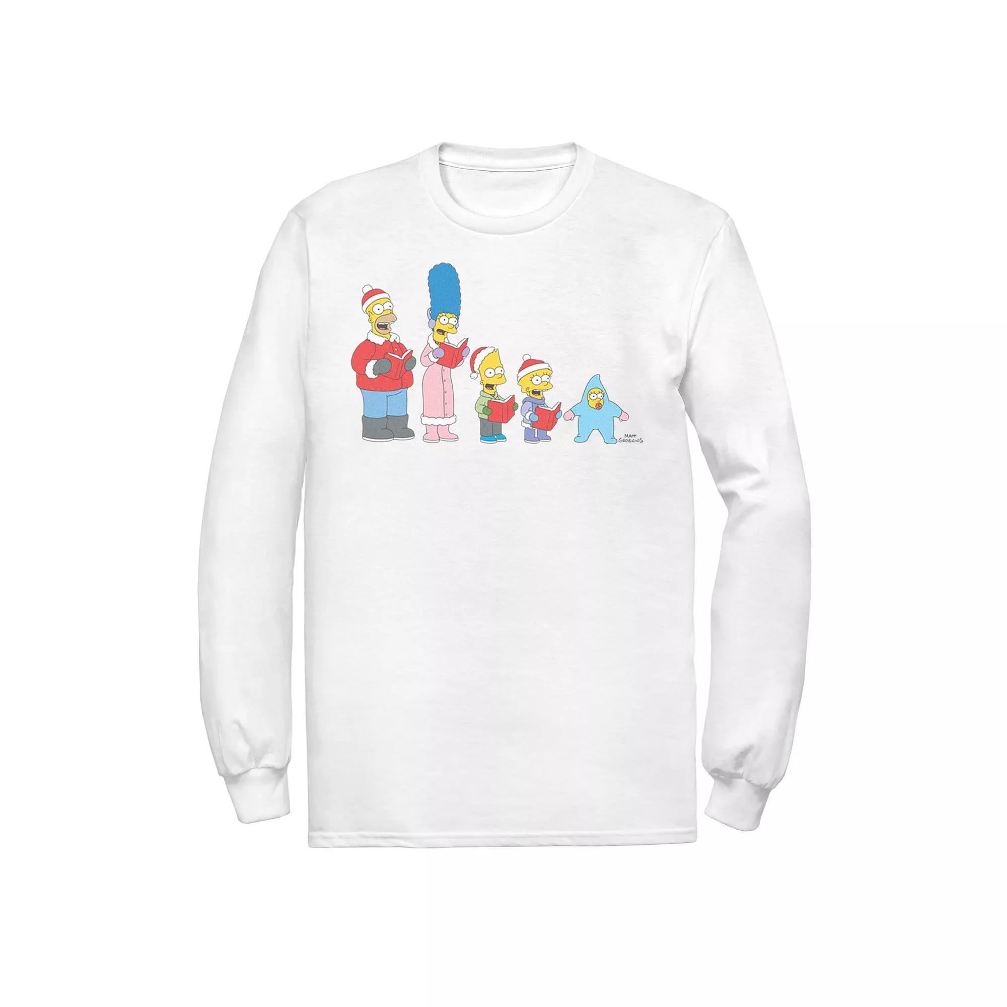 Men's The Simpsons Family Christmas Carolers Graphic Tee,  Product Image