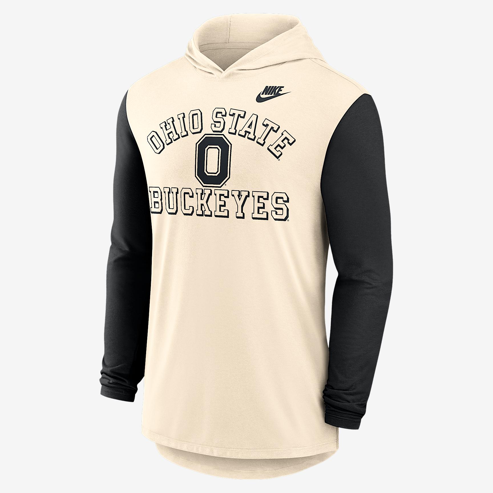 Ohio State Legacy Men's Nike Dri-FIT College Long-Sleeve Hooded T-Shirt Product Image