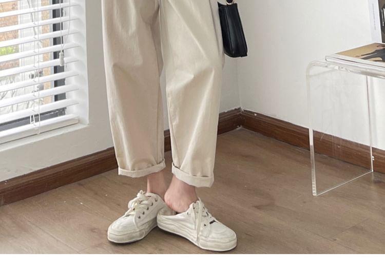 Maternity Plain Straight Leg Pants Product Image