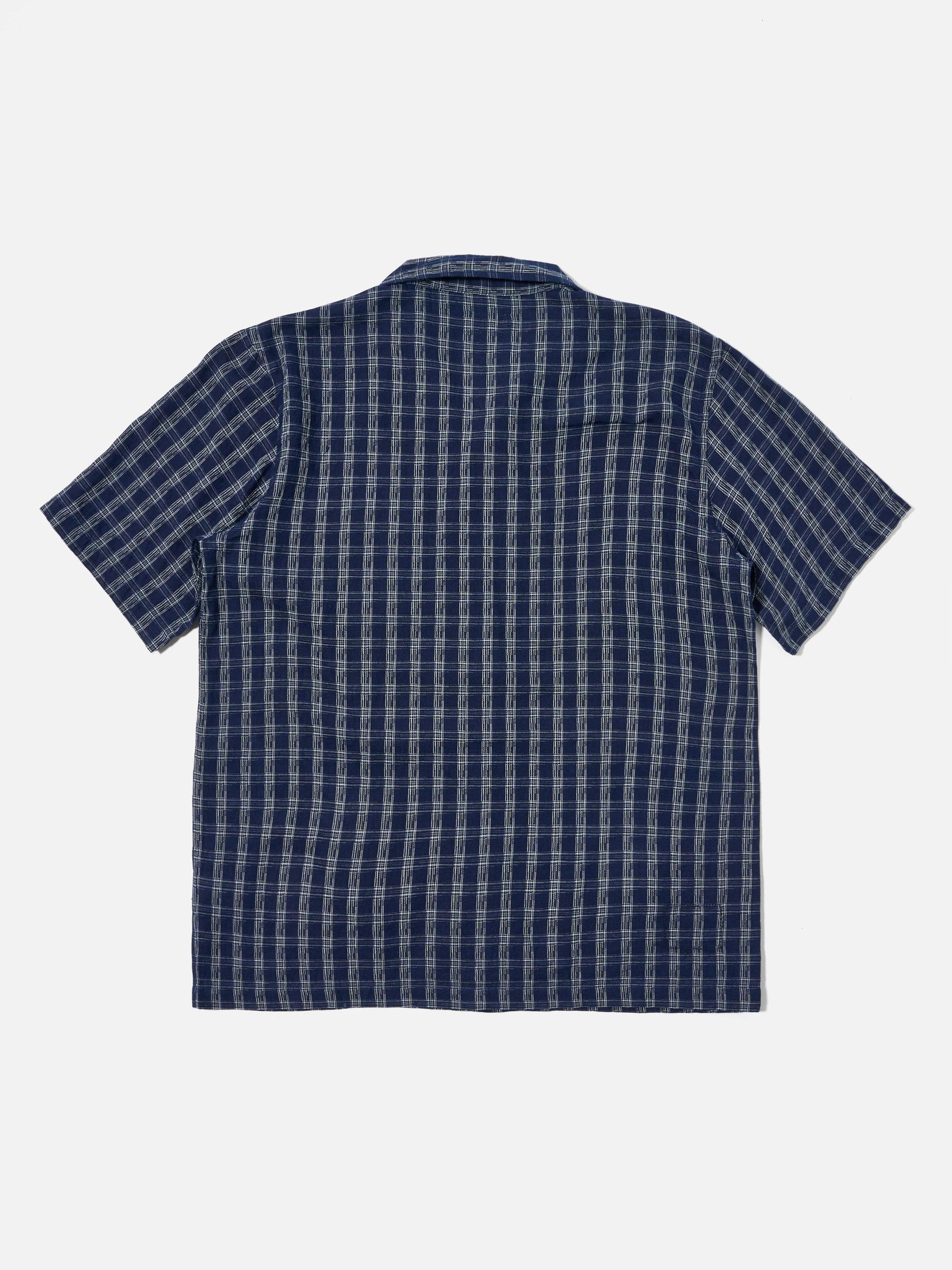 Indigo Cotton Check Sal Road Shirt Product Image